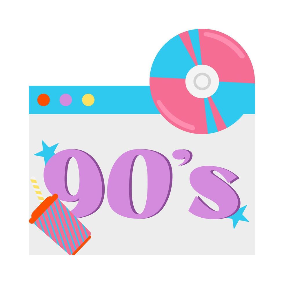 Illustration of 90's vibes vector