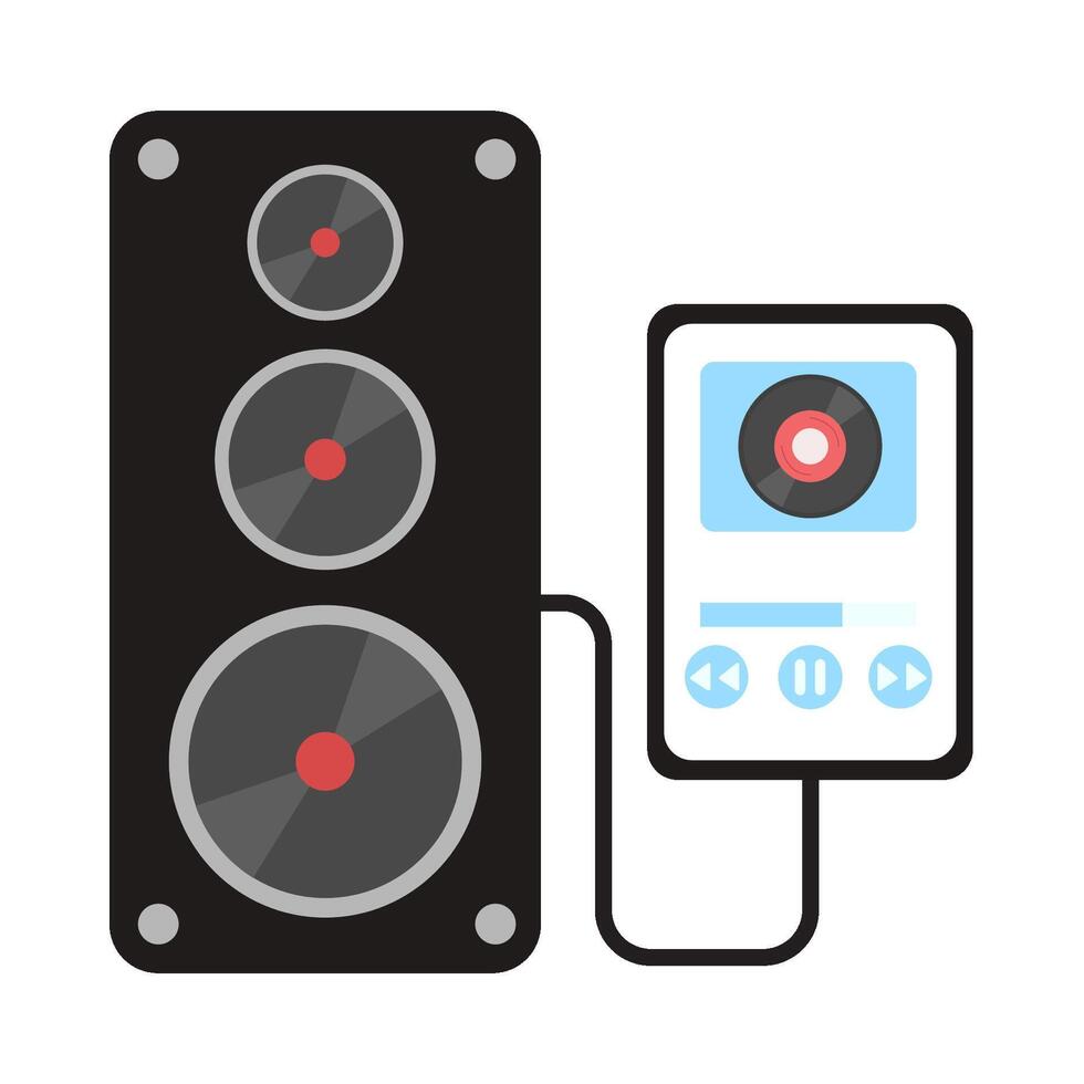 Illustration of music speaker vector