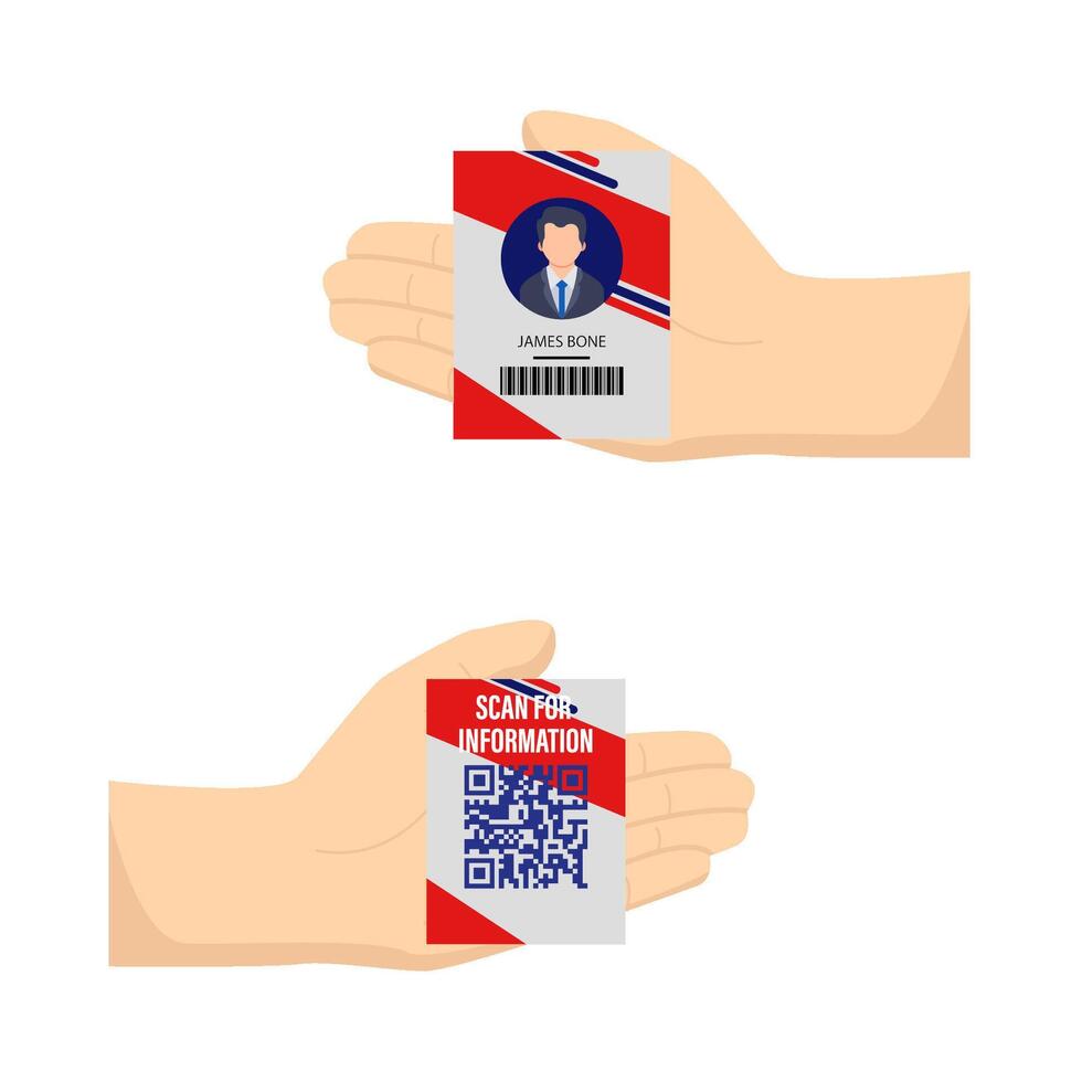 ilustración de carné de identidad tarjeta vector