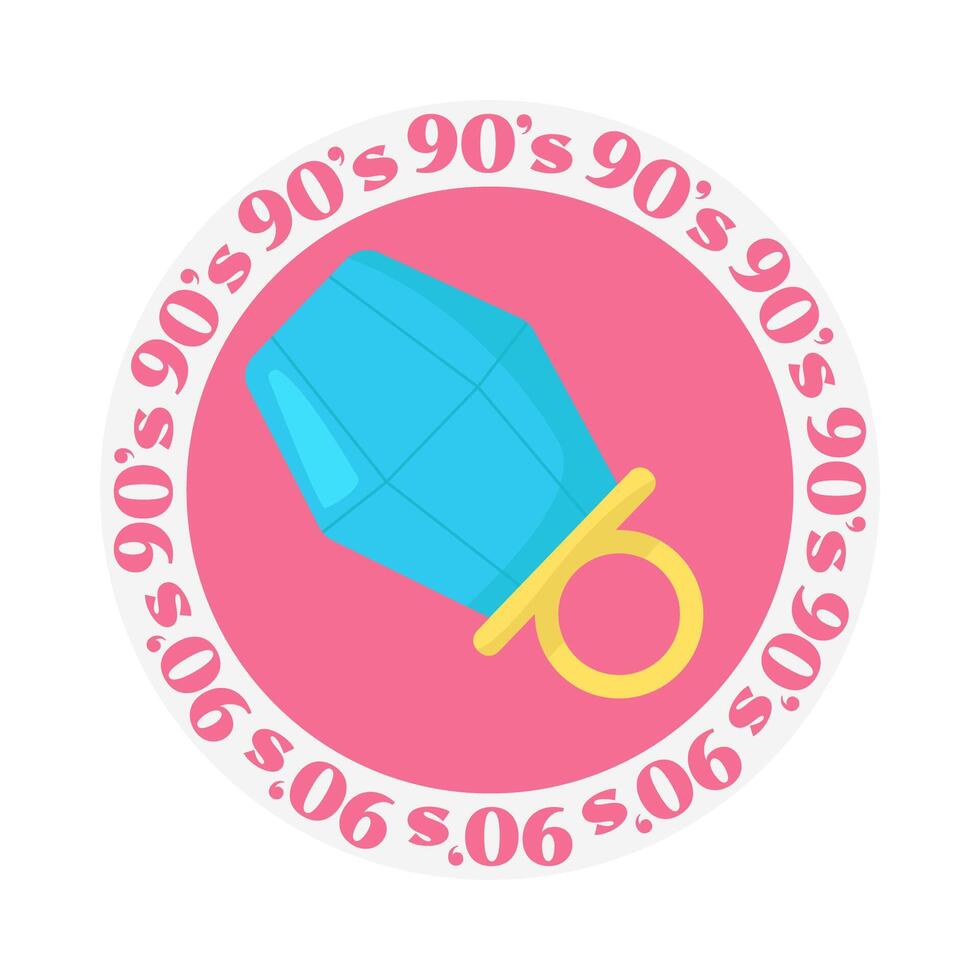 Illustration of 90's vibes vector
