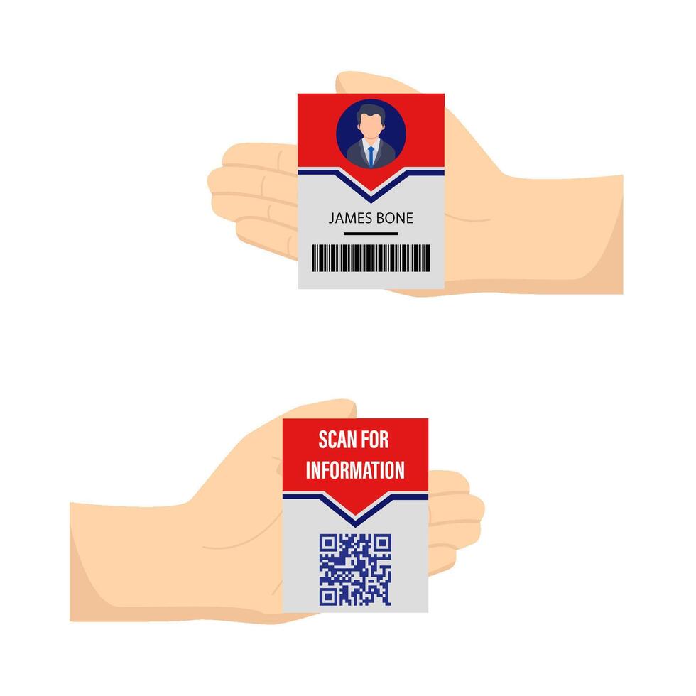 Illustration of id card vector