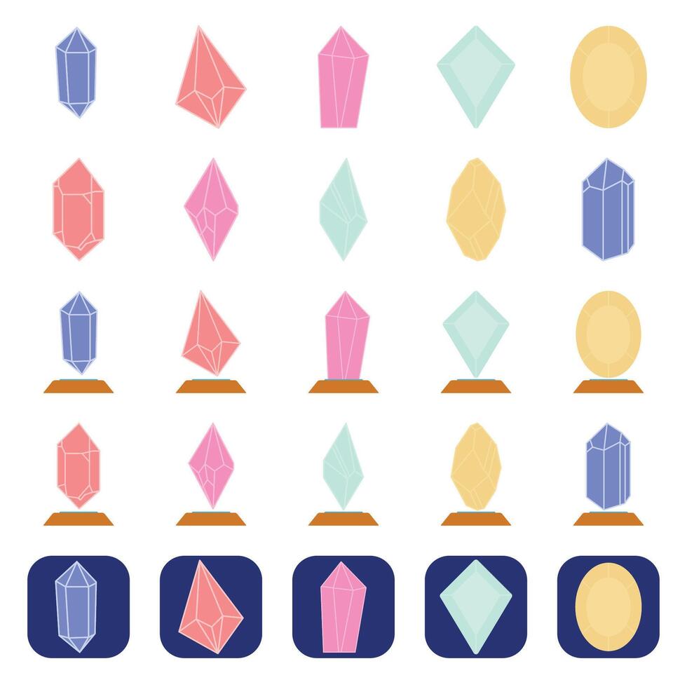 ilustración de cristal paquete vector