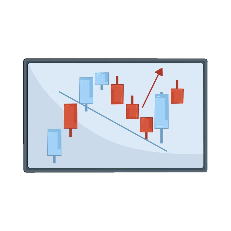Illustration of candlestick vector