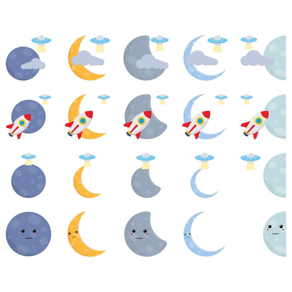 ilustración de Luna vector
