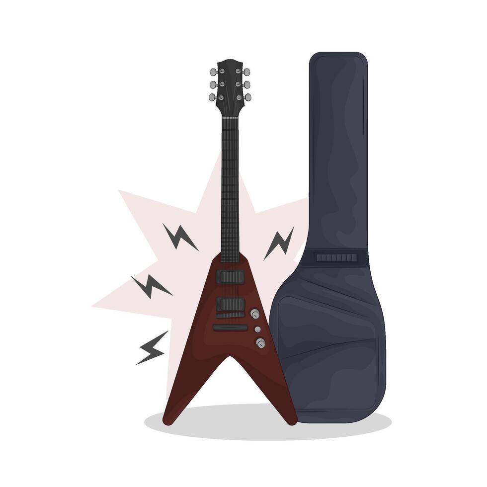 Illustration of electric guitar vector