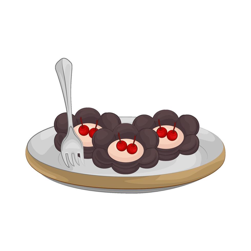 Illustration of chocolate pie vector