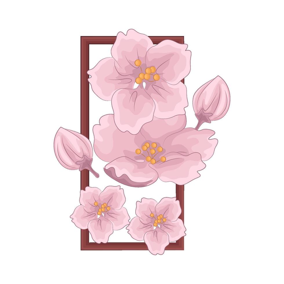 Illustration of cherry blossom vector