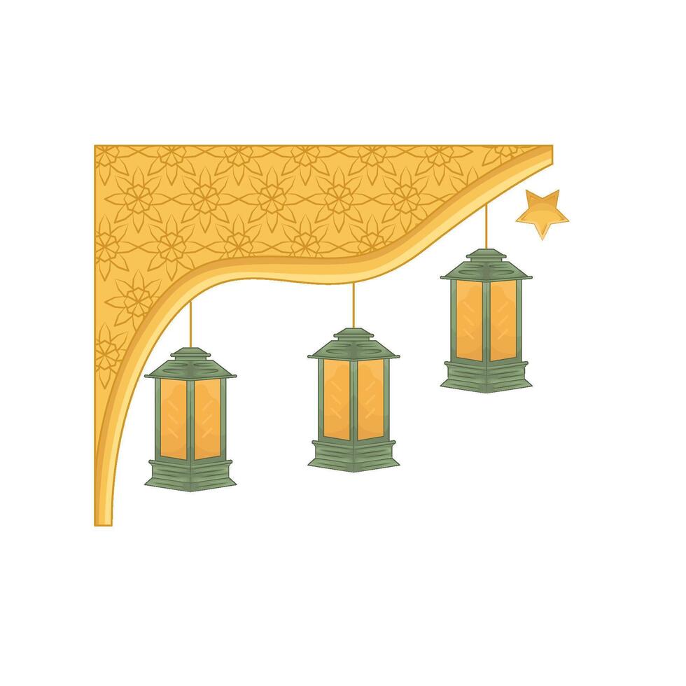 Illustration of Ramadan frame vector