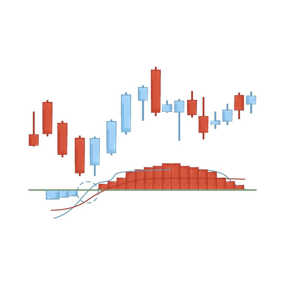 Illustration of candlestick vector