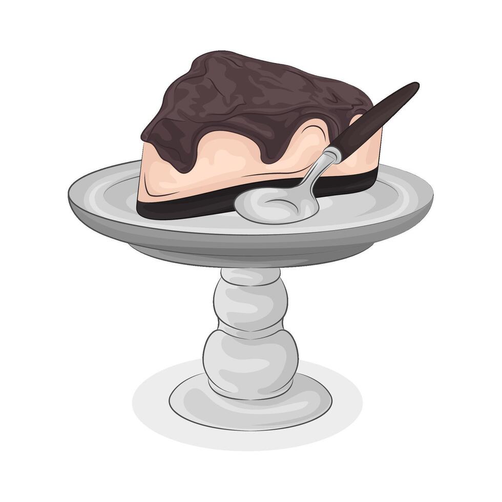 Illustration of cake slice vector