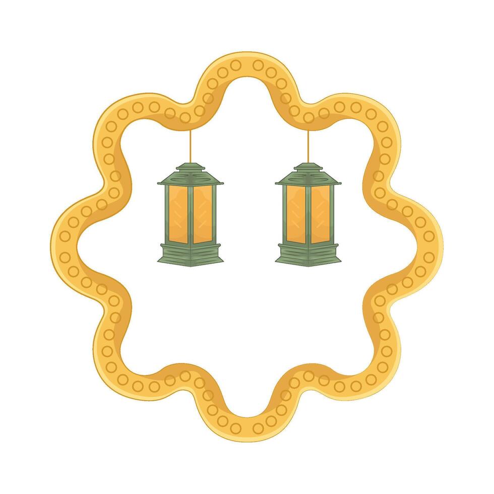 Illustration of Ramadan frame vector