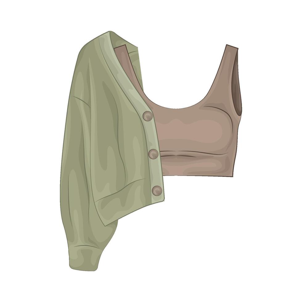 Illustration of crop top vector
