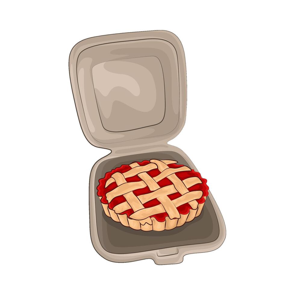 Illustration of strawberry pie vector
