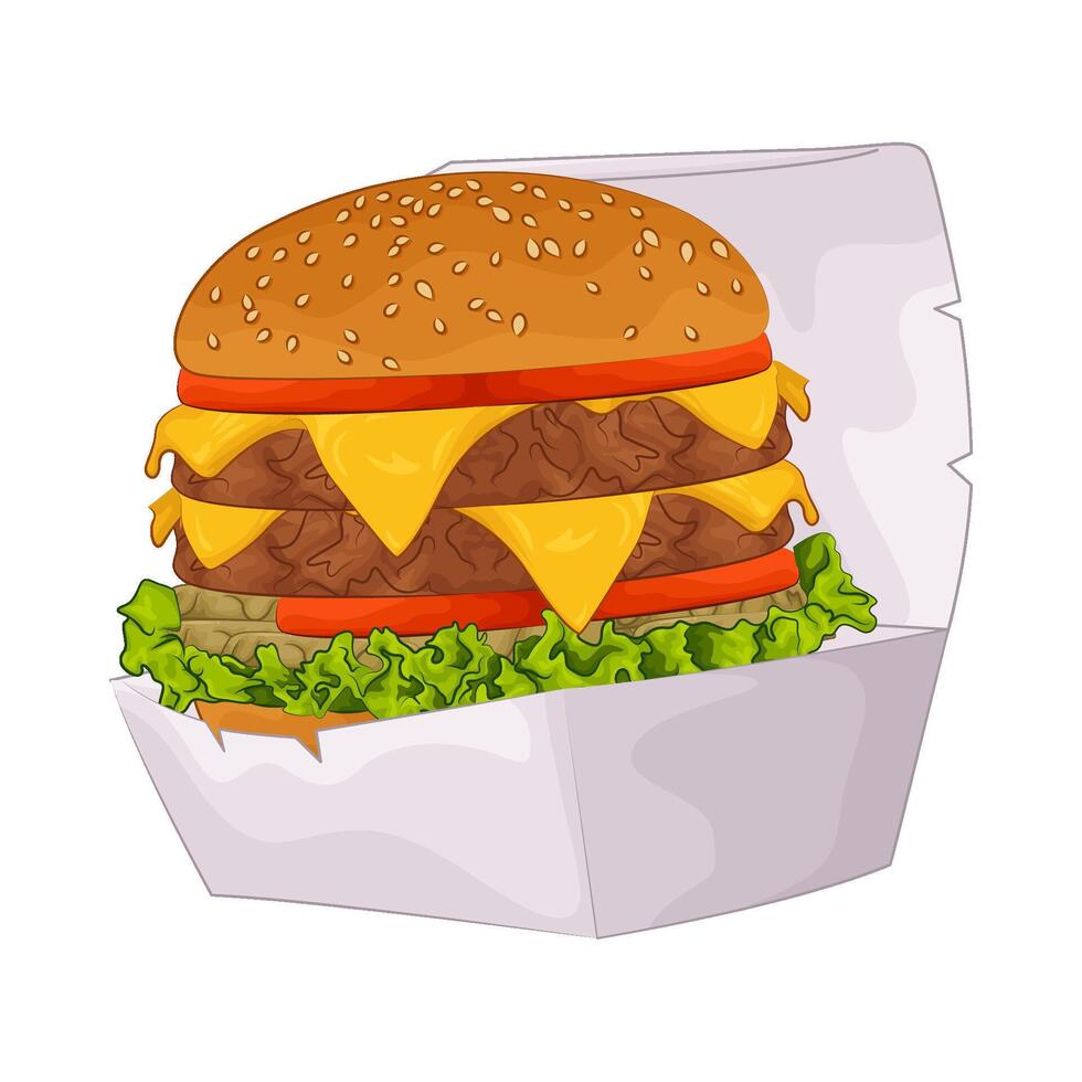 ilustración de hamburguesa vector