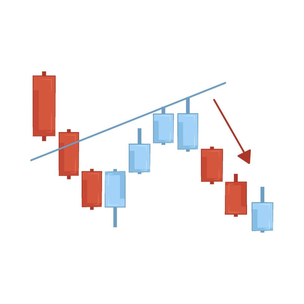 Illustration of candlestick vector