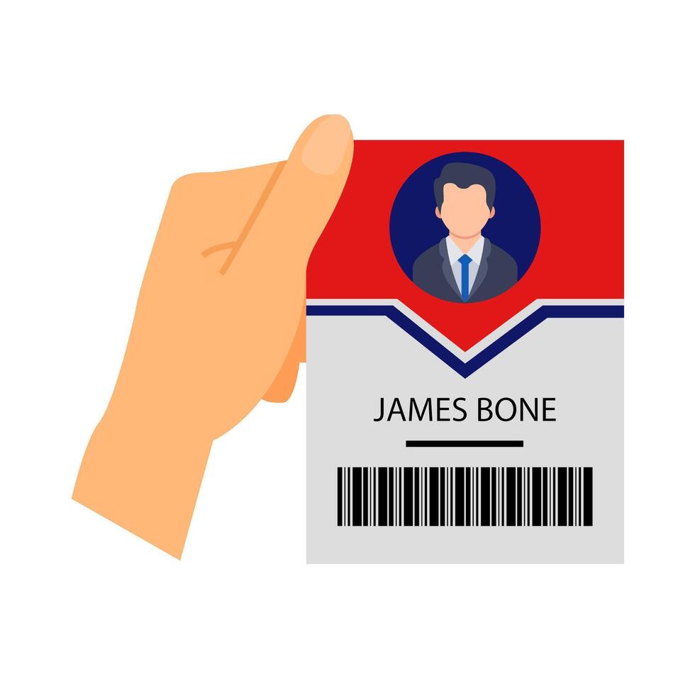 Illustration of id card vector