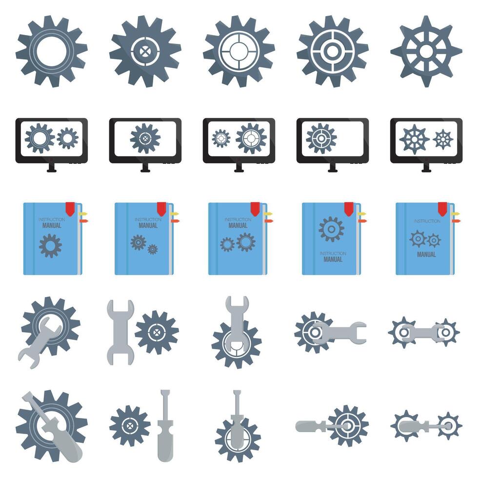 Illustration of setting pack vector