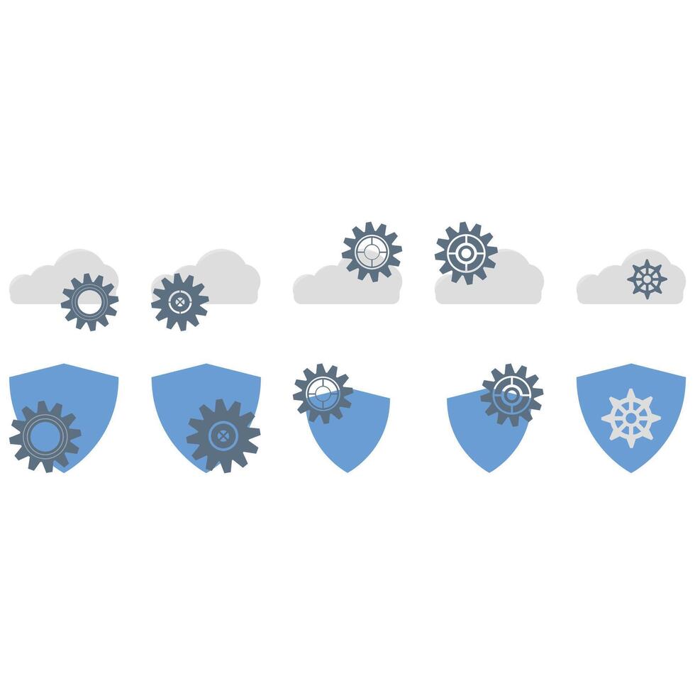 Illustration of setting pack vector