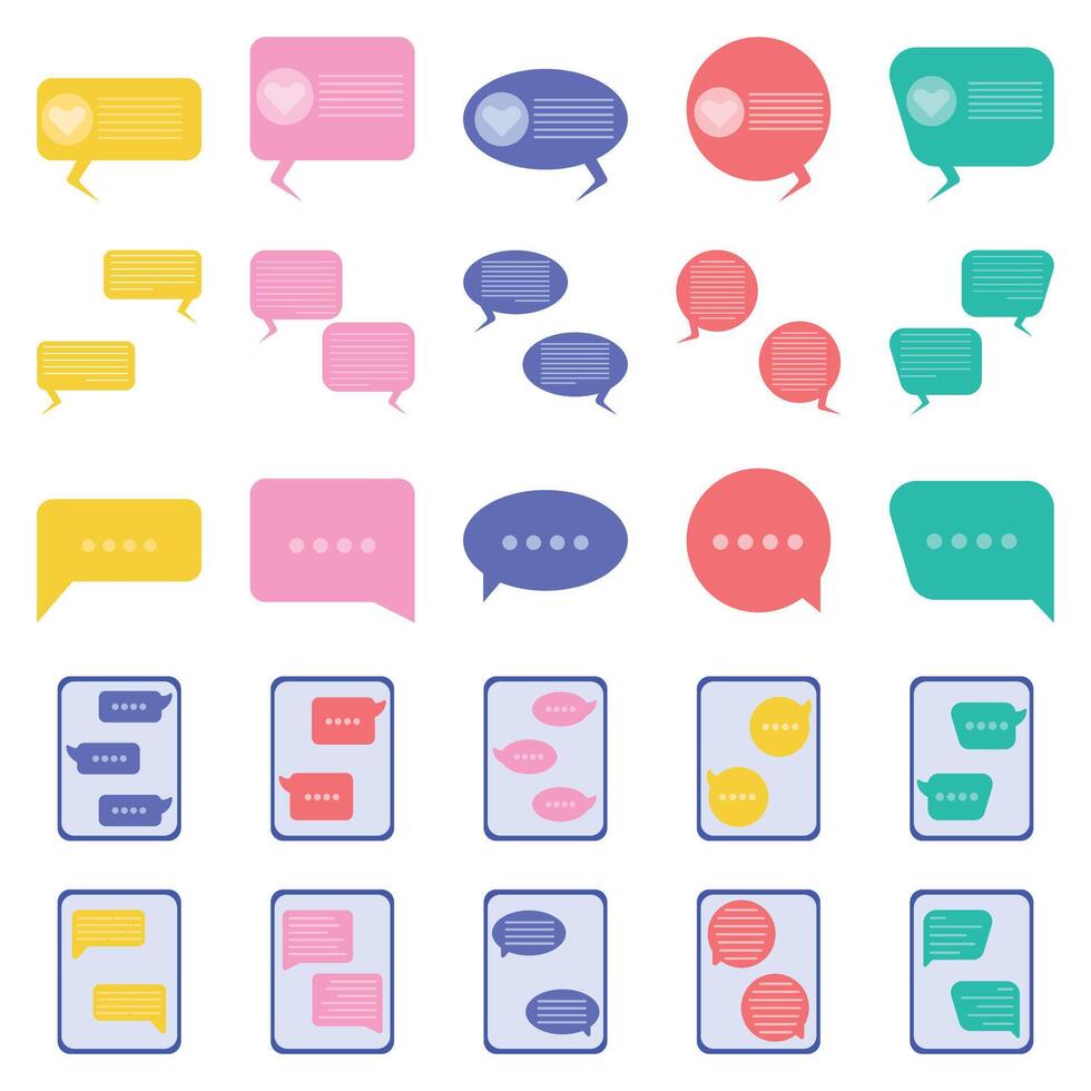 Illustration of chat pack vector