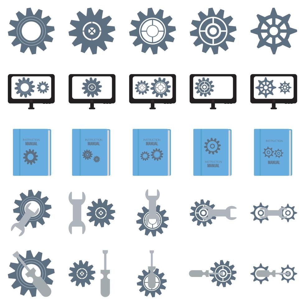 Illustration of setting pack vector