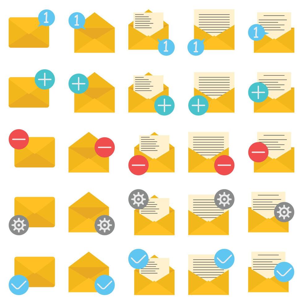 Illustration of email pack vector