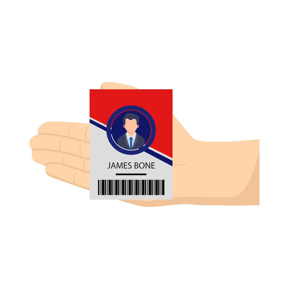 Illustration of id card vector