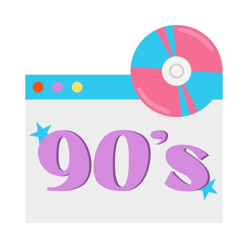 Illustration of 90's vibes vector