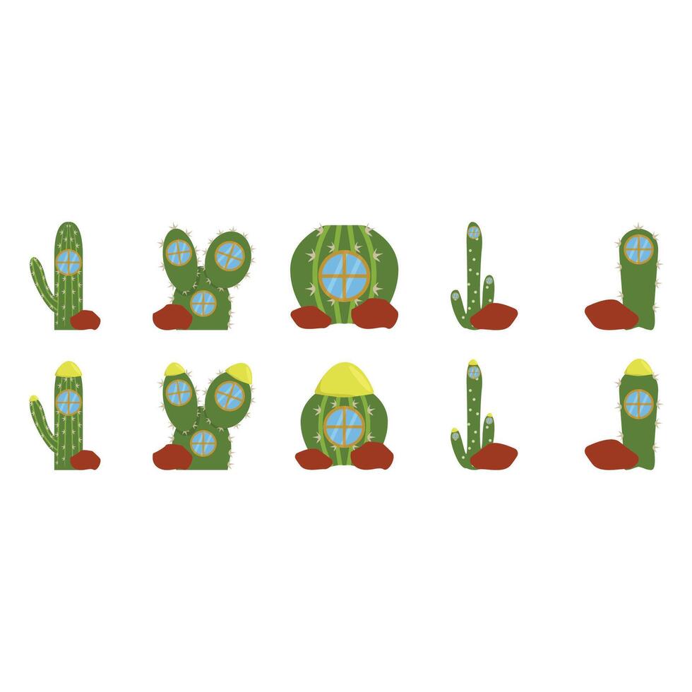 ilustración de cactus paquete vector