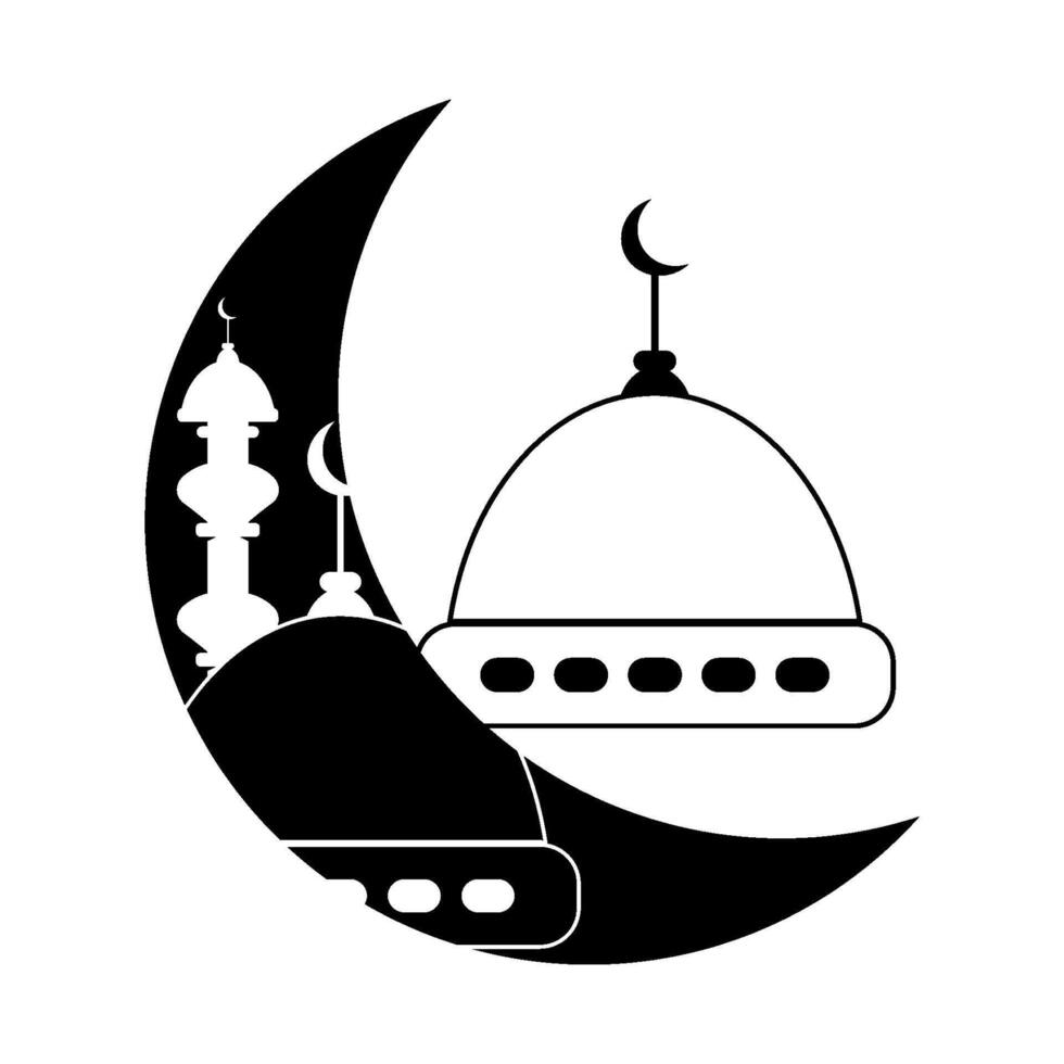 eid al-fitr icono ilustración vector