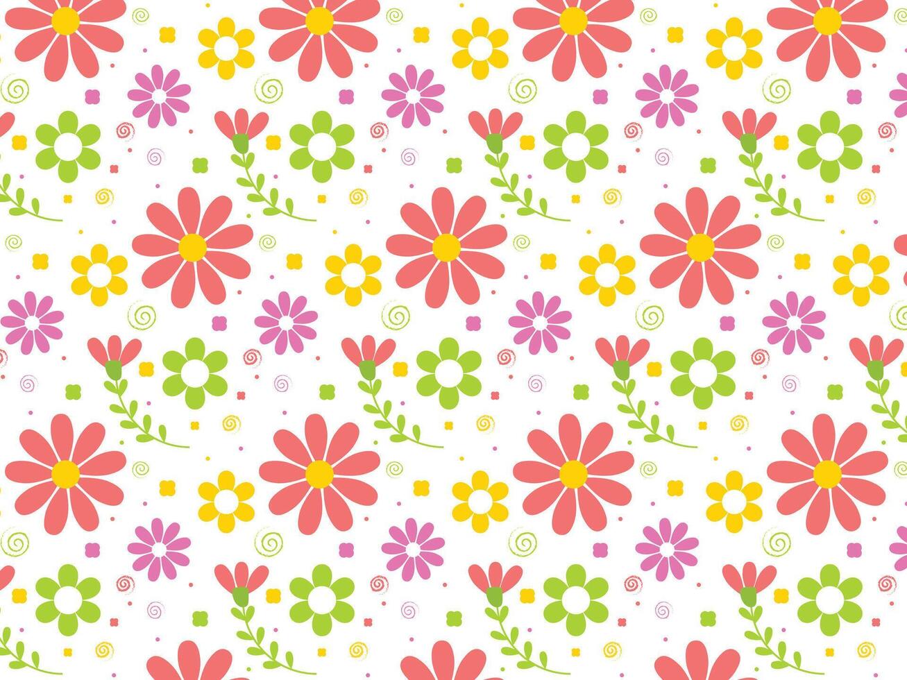 Abstract summer floral flower background pattern vector