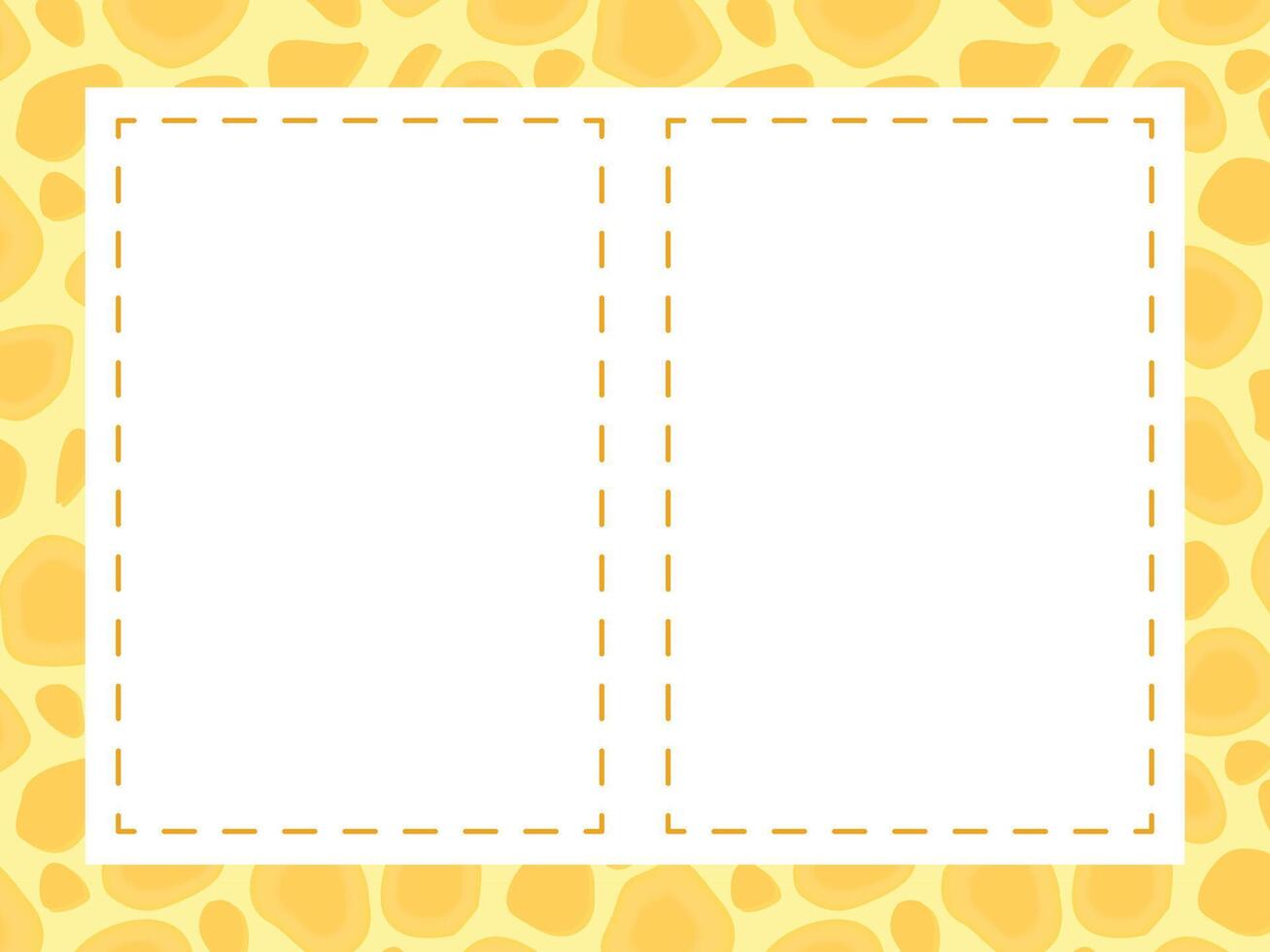 Stylish postcard templates with yellow background vector