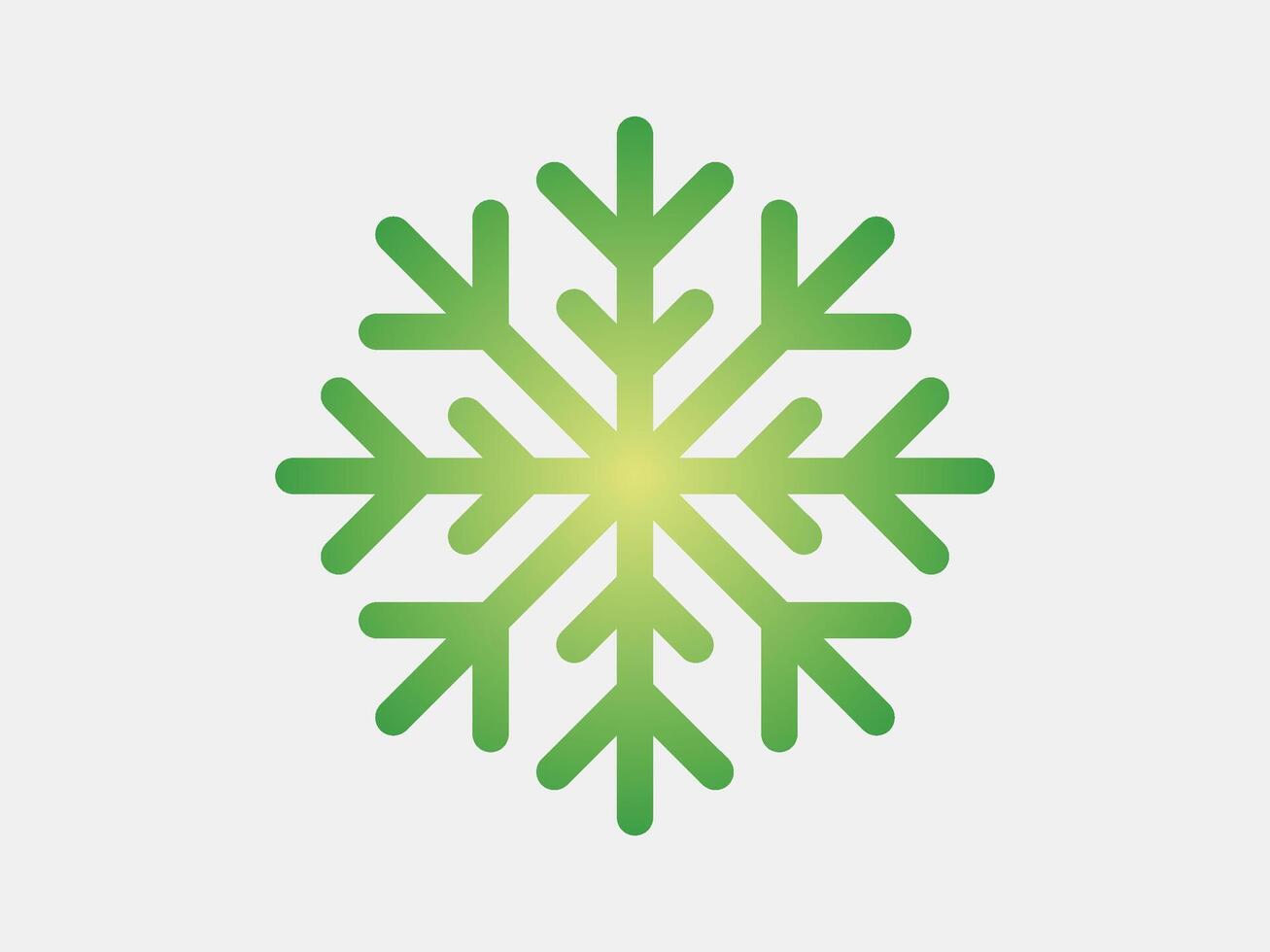 green snowflake isolated on a white background vector