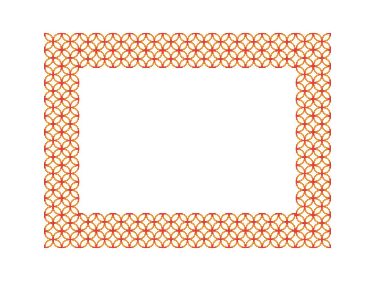 Abstract rectangle gradient wreath vector illustration