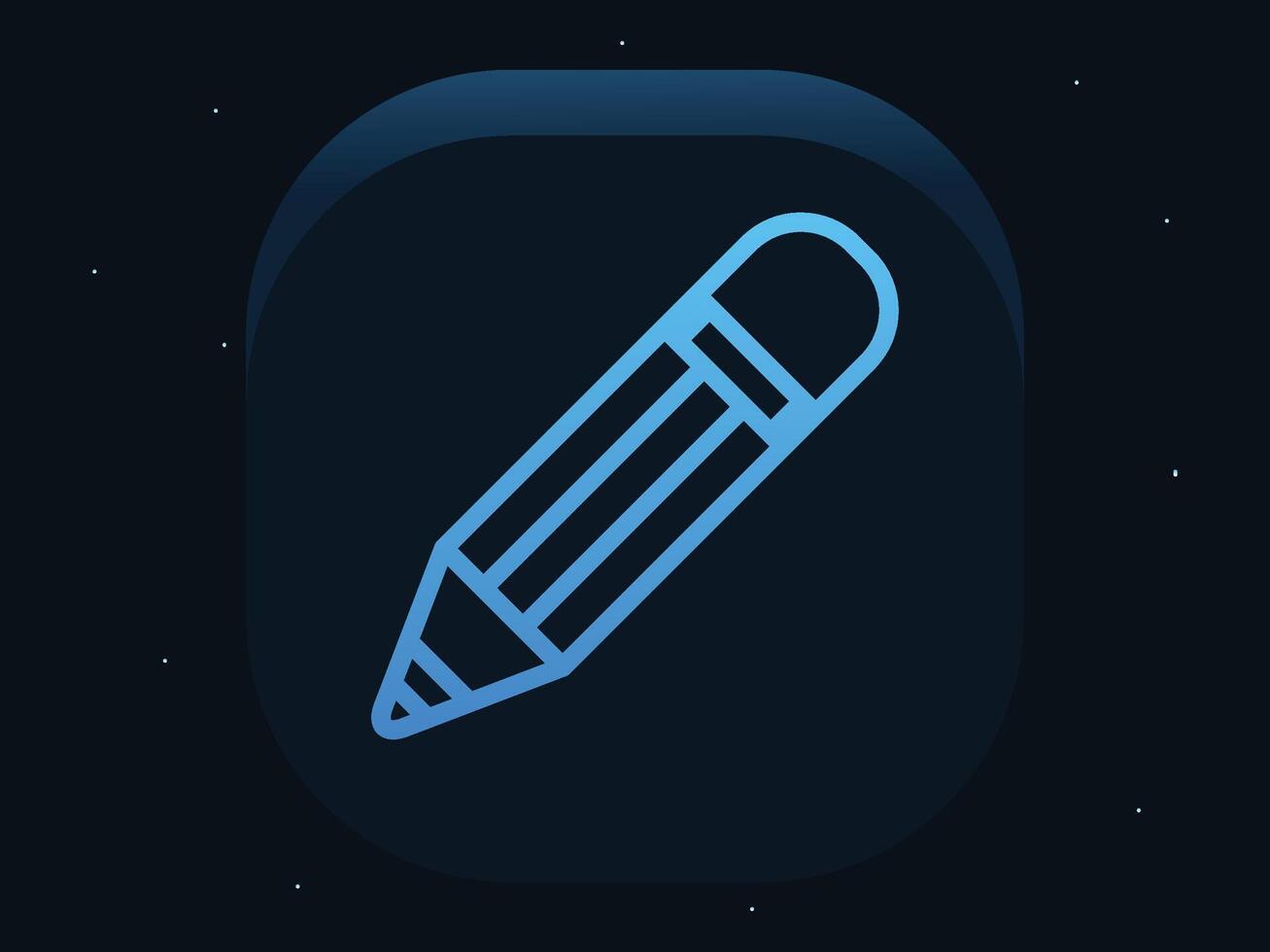 Educational pencil line icon vector