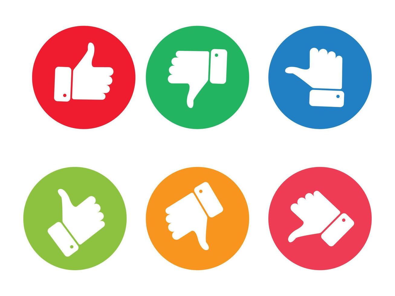 Rating thumb icon set, thumb up, down and to the side sign button, Design Elements for , CEO, APP, UI, UX, Marketing, vector