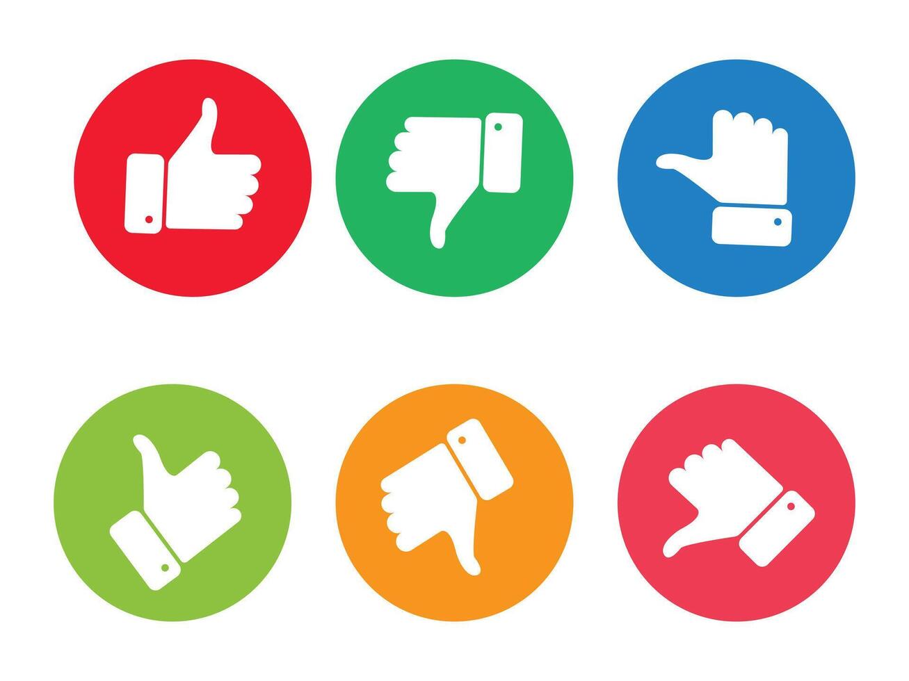 Rating thumb icon set, thumb up, down and to the side sign button, Design Elements for , CEO, APP, UI, UX, Marketing, vector