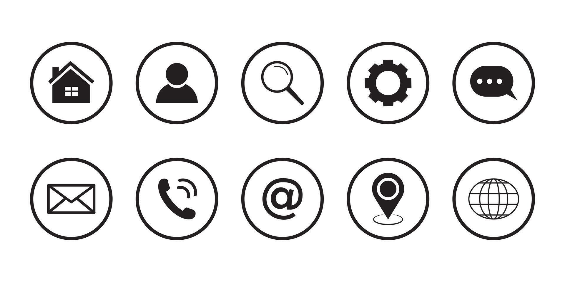 Web icon set thin line. Website set icon vector outline. for computer and mobile.