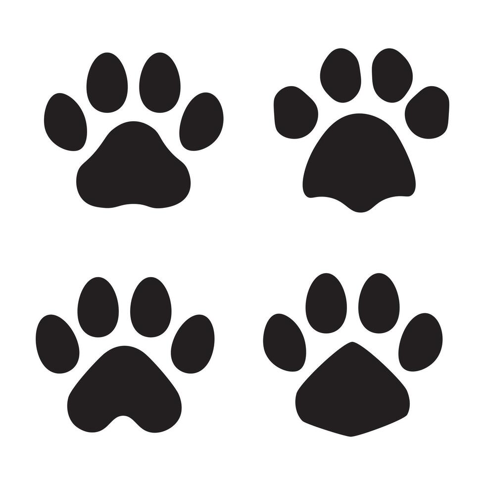 Dog or cat paw vector icon