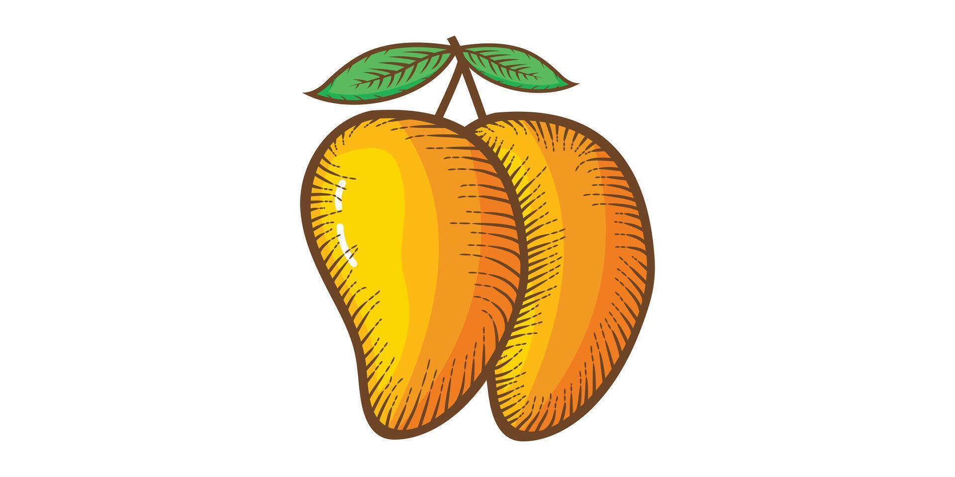 Mango Fruit Vector Design Illustration Template