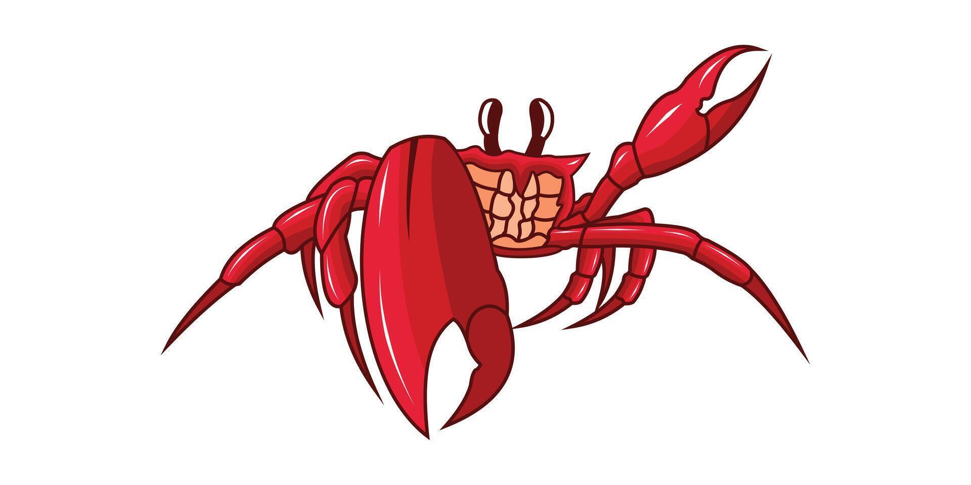 MODERN CRAB VECTOR LOGO ILLUSTRATION
