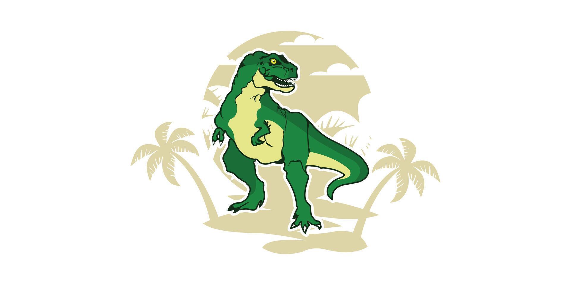 T REX ILLUSTRATION VECTOR DESIGN