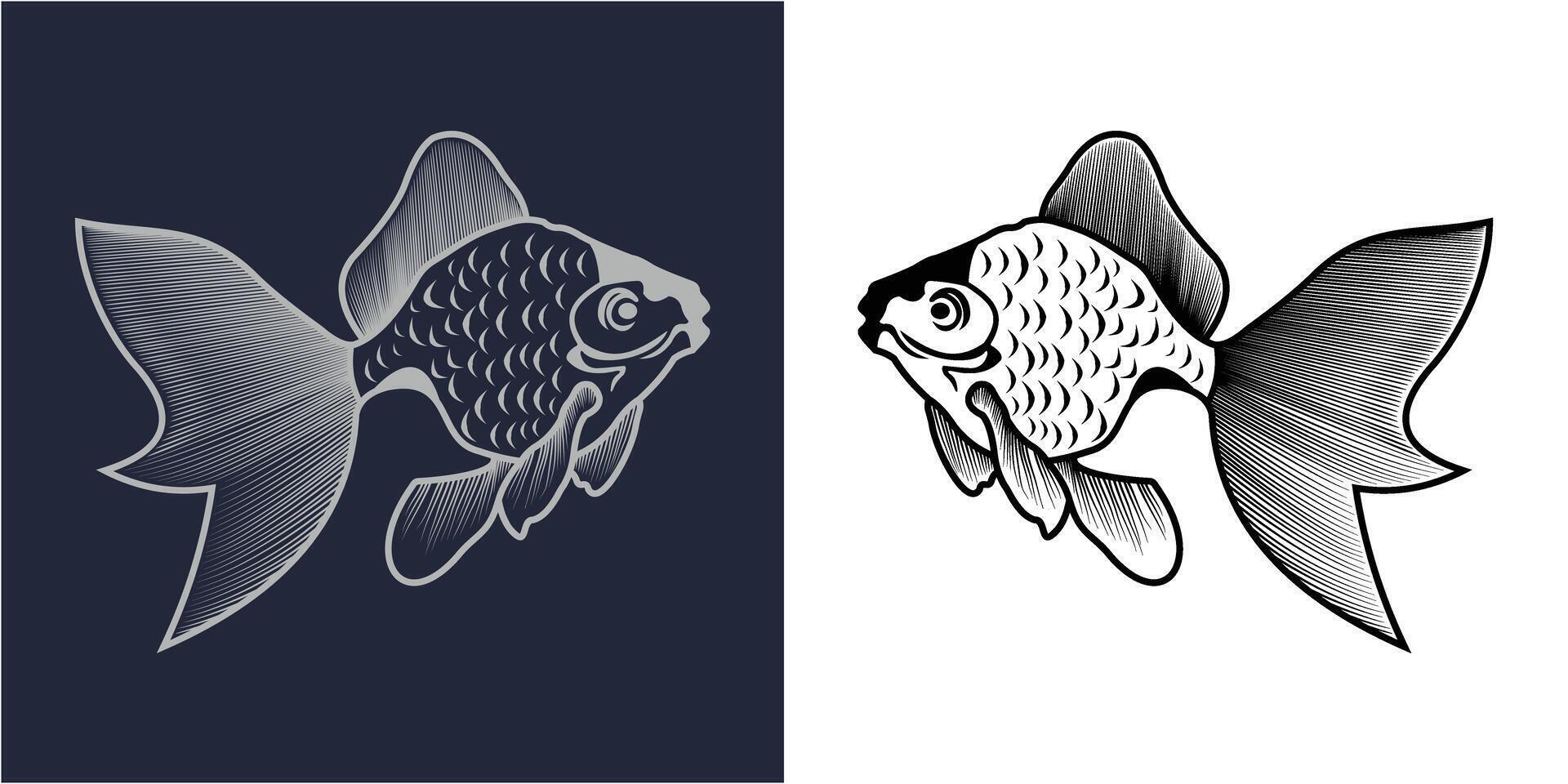 koi pescado vector Arte diseño modelo