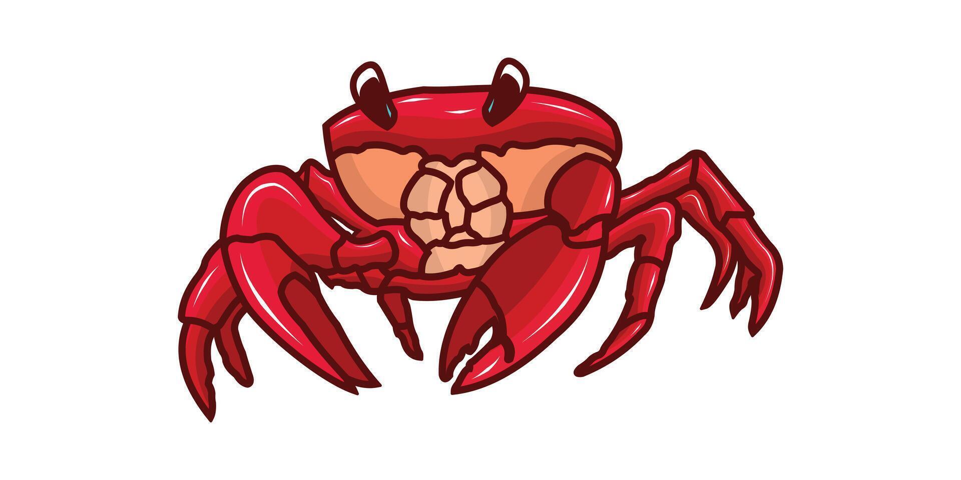 moderno cangrejo vector logo ilustración