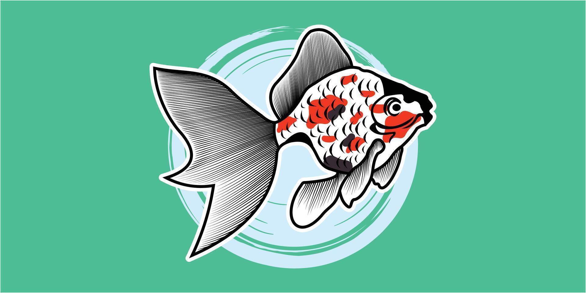 KOI FISH ILLUSTRATION VECTOR ART DESIGN