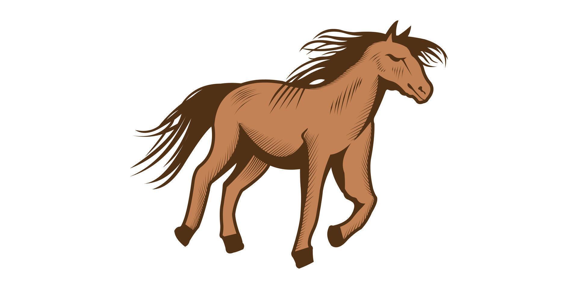 caballo vector logo diseño ilustración