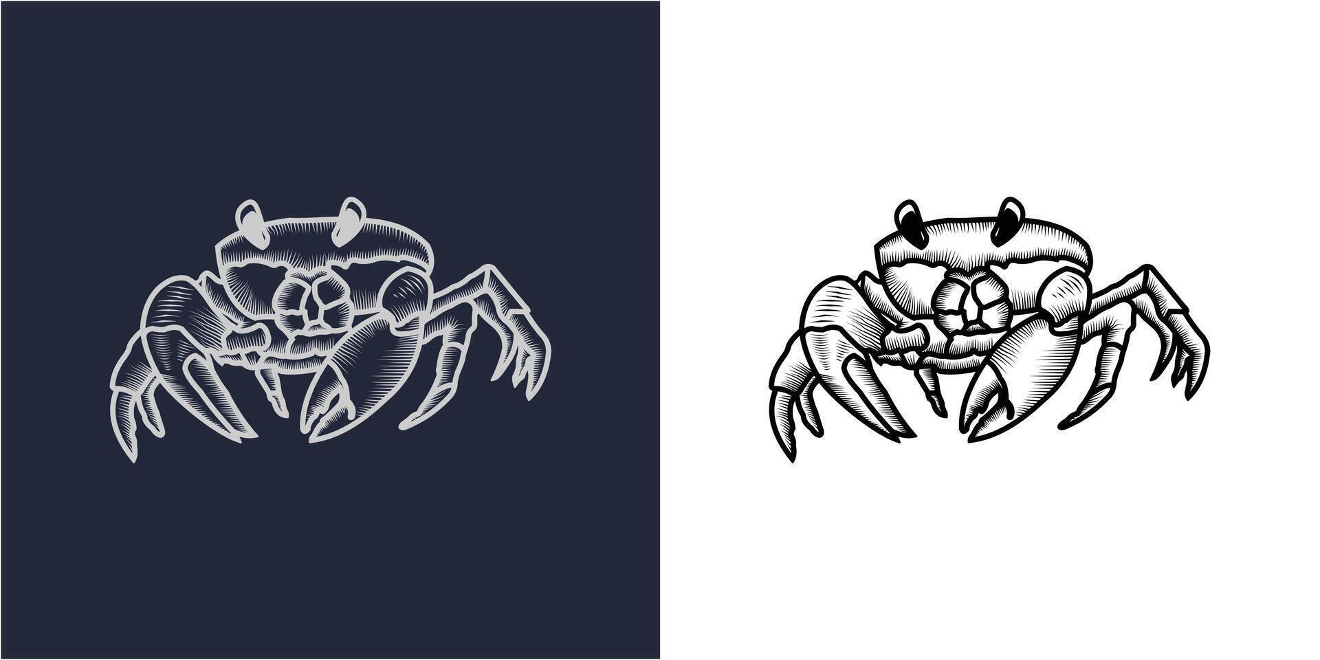 VINTAGE CRAB VECTOR ART DESIGN