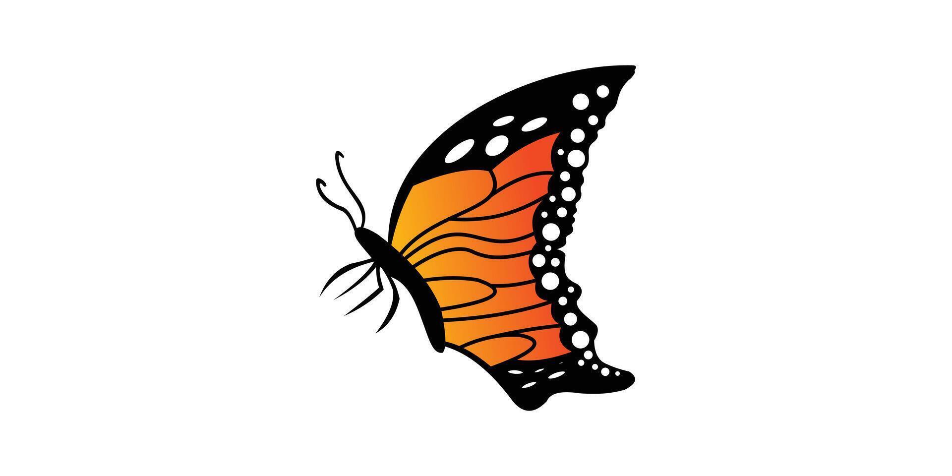 BUTTERFLY VECTOR LOGO ILLUSTRATION LOGO