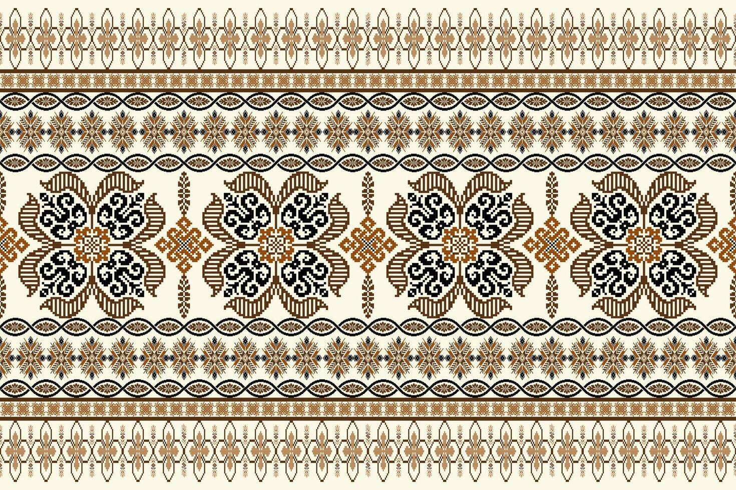 Seamless pixel art pattern. Aztec geometric vector background. Can be used in textile design, web design for making of clothes, accessories, decorative paper, backpack, wrapping, envelope, tile, etc.