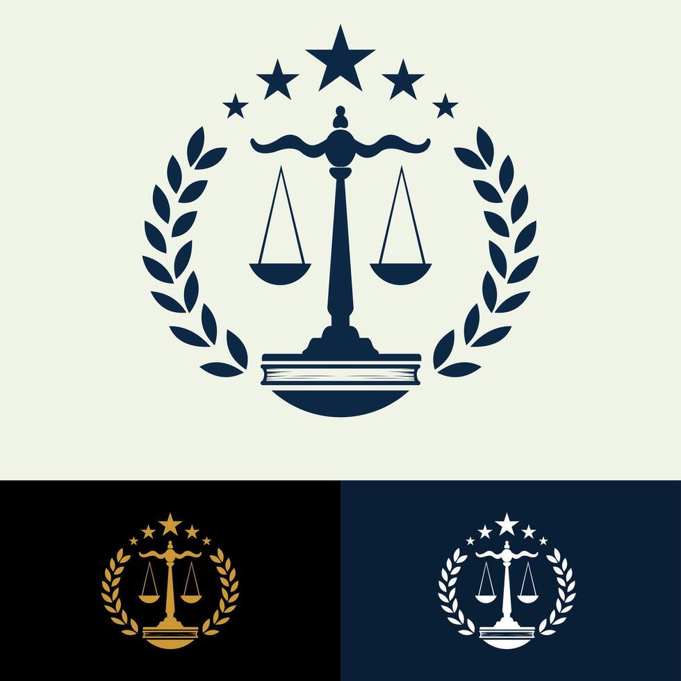simple Law firm logo icon vector concept design