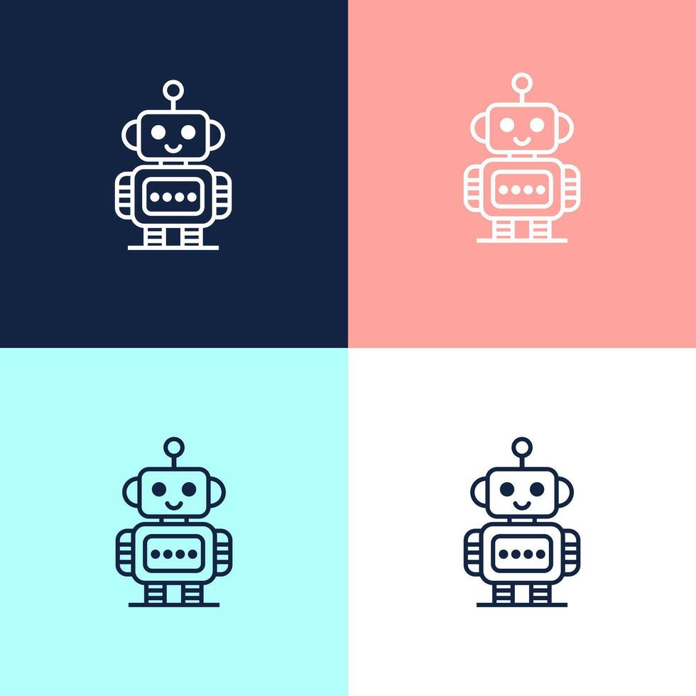 simple Robot icon vector concept design